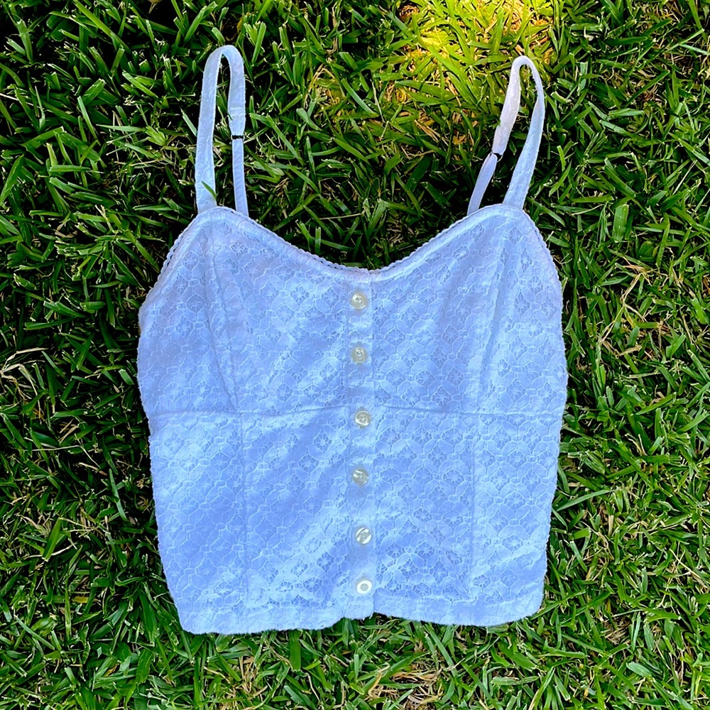 cropped summer white tope from Hollister!!